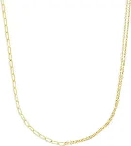 Amazon Essentials Plated Paperclip And Cable Chain 18"