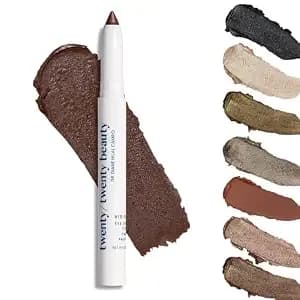 Twenty/Twenty Beauty Visionary Eye Shadow Stick – Shimmer Cream Eye Shadow Pencil - Safe For Sensitive Eyes - Ophthalmologist Developed – Vegan, Cruelty-Free, Clean Ingredients (Brown-Eyed Girl)
