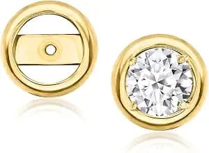 Ross-Simons 14kt Yellow Gold Bezel Earring Jackets