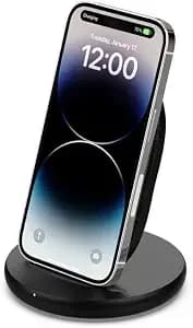 Belkin 15w Wireless Charging Stand, Qi Charger For Iphone, Galaxy - Iphone, Samsung Galaxy, Google Pixel Compatible, Hands-Free Video Calls And Music Streaming, No Adapter