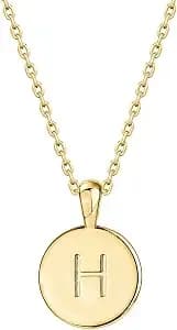 Pavoi Initial Necklace For Women, 14k Gold Plated Alphabet Letter Pendant - Letter Necklace For Women, Name Necklace, Necklace With Initials