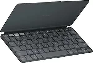 Logitech Keys-To-Go 2 Bluetooth Tablet Keyboard - Graphite - Portable Bluetooth Tablet, Built-In Cover, Slim & Compact, For Windows, Android, Linux, Ipad, Iphone, Mac, Apple Tv