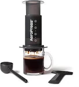 Aeropress Original Coffee Press, French Press, Pour-Over & Espresso Style - All-In-One Manual Coffee Maker, 2-Minute Brew, Less Bitterness, More Flavor, Portable, Travel & Camping