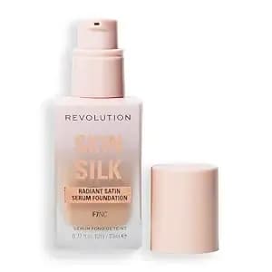 Revolution Skin Silk Radiant Satin Serum Foundation, f7nc Light Skin Tones - Buildable Coverage, Hydrating Hyaluronic Acid For A Natural Finish, Vegan & Cruelty-Free, 0.77 Fl Oz
