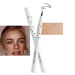 Freckle Pen, Freckle Makeup Pen For Face, Waterproof Long Lasting Quick Dry Faux Freckles, Soft Artificial Freckles Makeup Face Decoration, Create Natural Sunkissed Skin (Chestnut)