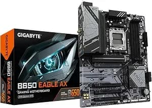 Gigabyte b650 Eagle Ax am5 Lga 1718 Atx Motherboard, ddr5, Triple M.2 Slots (1x Pcie 5.0, 2x Pcie 4.0), Usb 3.2 gen2x2 Type-C, Wifi 6e, Realtek Gbe Lan