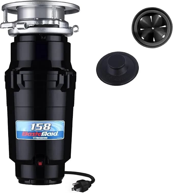 Waste Maid Garbage Disposal, Anti-Jam, Continuous Feed, 1/2 Hp Standard - Anti-Jam Stainless Steel Food Waste Grinding System, Quiet Continuous Feed, Easy 3-Bolt Mount, 8-Yr Warranty 10-Us-Wm-158-3b