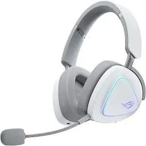 Asus Rog Delta Ii Wireless Gaming Headset With Detachable Mic – Tri-Mode (Bt, 2.4ghz, 3.5mm), 50mm Titanium-Plated Drivers, 110hr Battery, Lightweight, For Pc, ps5, ps4, Xbox, Switch, Mobile - White