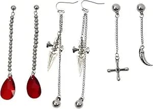 Hunter X Hunter Anime Jewelry Hxh Kuripika Drop Stud Dangle Closed Back Earrings Set 3 Pack Accessories Merch
