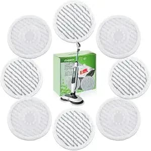 8 Pack Steam Mop Replacement Pads For Shark Steam Scrub Mop Pads - Washable Steamer Mop Pads For Various Floor Cleaning, For Shark s8201 s8001 s7001 s7201 s7000amz s7000 s7005 s7020 s7001c Mop