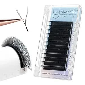 4d Yy Shape Eyelash Extension Makeup Mesh Net Cross 0.07 D Curl 8-12mm Mix 2d Y Shape Premade Fans Lash Extension Hand Woven Natural Soft Light Mink False Lashes (0.07 D, 8-12mm Mix)