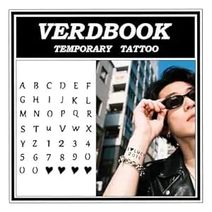 Waterproof Semi Permanent Alpha Heart Grid Tattoos Women, 2 Sheets - Realistic Alpha Heart Grid Temporary Tattoos Lasting 7-15 Days For Adults Pool Beach Festival Party Cosplay Halloween
