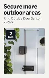 Ring Sensors: Outside Door Sensor (Newest Model) 2-Pack – Instant Notifications, On Amazon Sidewalk, Pro Monitoring (Sold Separately)