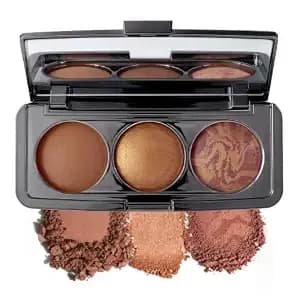 w7 Glow Theory Face Palette - Solar - Matte Bronzer, Gold Shimmer Highlighter, Marbled Bronze Blush, Warm Tones