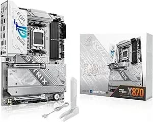 Asus Rog Strix x870-A Gaming Wifi Amd am5 x870 Atx Motherboard 16+2+2 Power Stages, Dynamic Oc Switcher, Core Flex, ddr5 Aemp, Wifi 7, 4x M.2, Pcie® 5.0, Q-Release Slim, usb4®, Ai Ocing & Networking