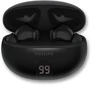 Philips t2520 True Wireless Earbuds, Bluetooth 5.4, Active Noise Cancelling, Ai Mic Clear Calls, Dynamic Bass, 20h Battery, ipx4 Water Resistant, Black