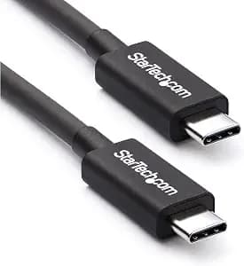 Startech 6.6ft/2m Passive Thunderbolt 3 Cable 20gbps, 4k60, 100w, Certified - Usb-C To Usb-C, Intel Thunderbolt Certified, Compatible With usb4, Dp Alt Mode, Video, Type-C, 4k 60hz Uhd, Black