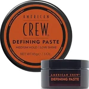 American Crew Men'S Defining Paste, Medium Hold & Low Shine, 3 Oz - Defining Paste For Texturized, Pliable Styles. Tames Frizz For A Natural, Polished Look. Medium Hold And Low Shine.