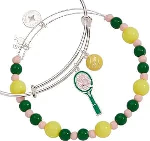 Alex And Ani Barbie™ Tennis Bangle Set Of 2, Brass Shiny Silver