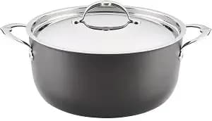 Hestan Titum Fusion 8 Quart Nonstick Stock Pot With Lid, Double Impact Stainless Steel Base & Aluminum Body, Induction Compatible, Made Without Pfoas