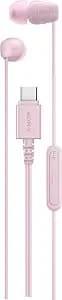 Sony Ier-ex15c Usb-C Plug, Wired In-Ear Headphones With Mic, Pink