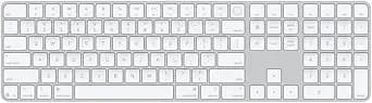 Apple Magic Keyboard With Touch Id And Numeric Keypad For Mac Models With Apple Silicon - Us English - White Keys, Bluetooth, Bluetooth