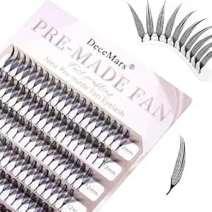 Decemars Premade Anime Lash Extensions Lightweight Wispy Manga Eyelash Extensions Spikes Matte Black Feather Shape Comic Spire Lashes For Professional Salon Use (a01-D-0.07-13mm)