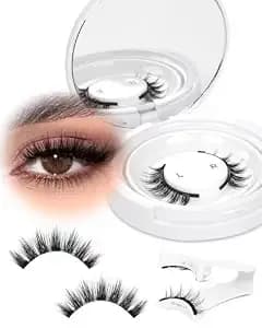 Emeda Magnetic Eyelashes Natural Look No Glue Reusable Magnetic Lashes With Applicator, Faux Mink Lashes Lightweight & Comfortable For Women Sensitive Eyes Daily Makeup With Mirror Case (25)