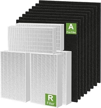 hpa300 Hepa Filter Replacement For Honeywell Air Purifier hpa300 Series - Fits For Honeywell Air Purifier hpa300 hpa300vp hpa304 hpa3300, 6 Ture Hepa R Filter + 8 Activated Carbon Pre-Filter, Hrf-r3