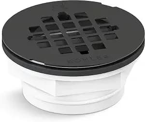 Kohler K-22676-Bl Round Pvc Shower Receptor Drain, Black Finish