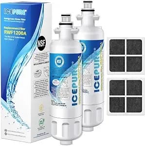 Icepure 46-9690 Replacement For Lg lt700p adq36006101, Kenmore Elite 46 9690, lfxc24726s, 469690, adq36006102 lmxs27626s lfxs30766s Refrigerator Water Filter And lt120f Fresh Air Filter,2combo - Replacement For Kenmore 9690,adq36006102,lfxs30766s,rwf1200a