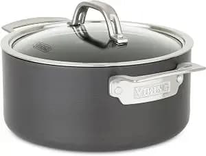 Viking Non Stick Stock Pot, 4 Quart Hard Anodized Nonstick Soup Cooking Pot Wth Glass Lid
