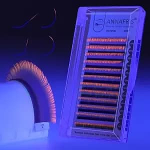 Colorful Individual Eyelash Uv Neon Colored Lashes Extension,Volume Lash Extension False Eyelashes Colored Faux Mink Lashes(Blue Orange,0.07 D 8-15mm Mix)