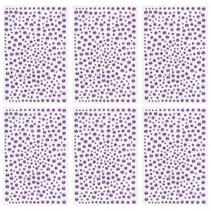 Totelux 1950pcs Purple Face Gems 3/4/5/6mm Round Rhinestones Face Jewels Stickers Crystal Body Eye Temporary Tattoo For Women Makeup Festive Party Costume Cosplay Mermaid Accessories