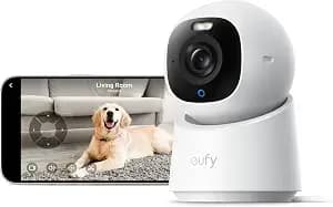 Eufy Security 4k Indoor Camera e30, No Subscription, Work As Pet Camera - Nanny/Baby Camera, Pan&Tilt, Ai Tracking, Ai Detection, 24/7 Recording, Color Night Vision, Two-Way Audio,Works With Homekit