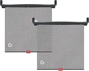 Munchkin Brica Sun Safety Car Window Shade With Heat Alert, Helps Block Uva/Uvb Rays, 2 Pack, Black