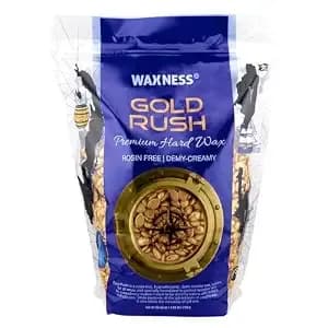 Waxness Premium Gold Rush Hard Wax Beads 1.65 Lb (750 G) – Rosin-Free Hypoallergenic Hard Wax For Sensitive Skin, Low Temperature Stripless Wax, Professional Use – Made In Italy