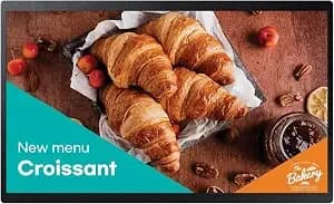 Samsung 24” Commercial Uhd Led Lcd Display Sign, Full Hd Resolution, Compact Design, Home Ui, lh24qbcebgcxza