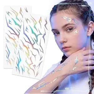 2 Sheets For Kpop Demon Movies Hunters Temporary Tattoos - Stickers Fake Tattoo Tat Stickers For Birthday Favors Cosplay, Glow Party, Halloween