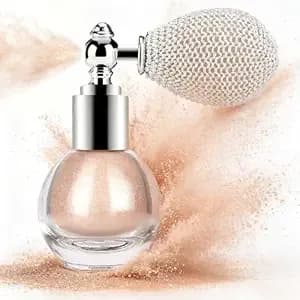 Kyda Champagne Body Glitter Spray, Shimmer Loose Powder Spray - Sparkling Powder Cosmetic Shimmer Makeup For Hair Body Face Clothes Nail Art Craft Design Easter Christmas Halloween Crafts