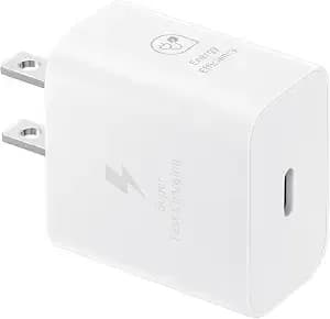 Samsung 25w Wall Charger Power Adapter, Cable Not Included, Super Fast Charging, Compact Design, Energy Efficient, Compatible With Galaxy And Usb Type C Devices, White