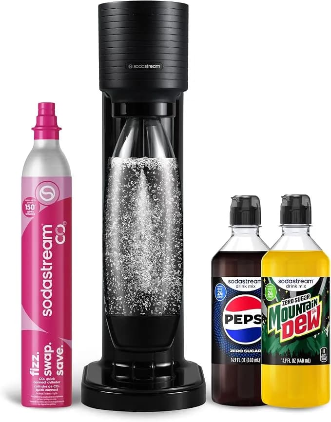 Sodastream Gaia Sparkling Water Maker Bundle, Black