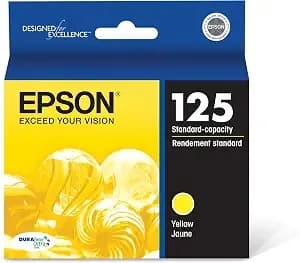 Epson 125 Durabrite Ultra Ink Standard Capacity Yellow Cartridge (t125420) Works With Stylus Nx-125, 127, 130, 230, 420, 530, 625, Workforce Wf-320, 323, 325, 520