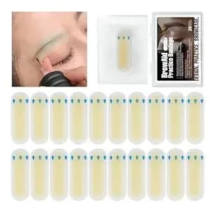 20pack Browaid Practice Bandage Realistic Eyebrow Pmu Tattoo For Beginners - Professional Pmu Training Tool Precision Brow Design Create Your Pmu Portfolio Pmu Supplies