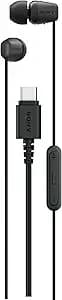 Sony Ier-ex15c Usb-C Plug, Wired In-Ear Headphones With Mic, Black - For Iphone And Android Phones, Built-In Multi-Function Button, Volume And Mic Control, Supports Usb Audio Class 1.0 Devices