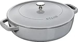 Staub Cast Iron Chistera, Graphite-Grey, 28 Cm - Induction, Chistera Aroma Rain Lid, Suitable For All Hob Types, Graphite-Grey