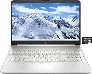 Hp 15 Laptop, 15.6" Full Hd 1920x1080 Ips Laptop, Intel Core i5-1135g7, 8gb Ram, 512gb Pcie Nvme Ssd, Windows 11 Home, Silver, Alpacatec 32gb Sd Card