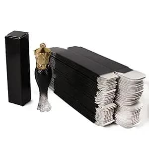 Cosidea 50 Pcs Empty Black Lip Gloss Boxes w27 xw27 xh115mm /1.06 * 1.06 * 4.53 Inch, Cosmetic Perfume/Mascara Box Packaging For Small Business Wholesale, Small Kraft Paper Box
