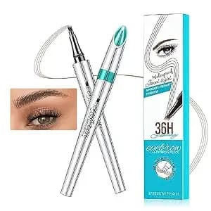Eyebrow Pen With 4-Fork-Tip Create Natural Hair-Like Brows Light Brown - Eye Brow Pencils For Women With All Hair Colors Last All-Day Smudge-Proof Waterproof Long-Lasting
