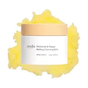 Ondo Beauty 36.5 Multiacids & Papaya Melting Balm, 3.38 Fl.Oz. - Gentle Exfoliating Cleansing Balm, Face Cleanser And Makeup Remover That Leaves Skin Feeling Soft, Fresh And Balanced.